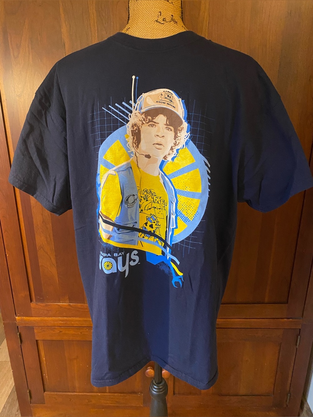 MLB Tampa Bay Rays Stranger Things Night SGA T-Shirt Men’s XL Navy Gildan